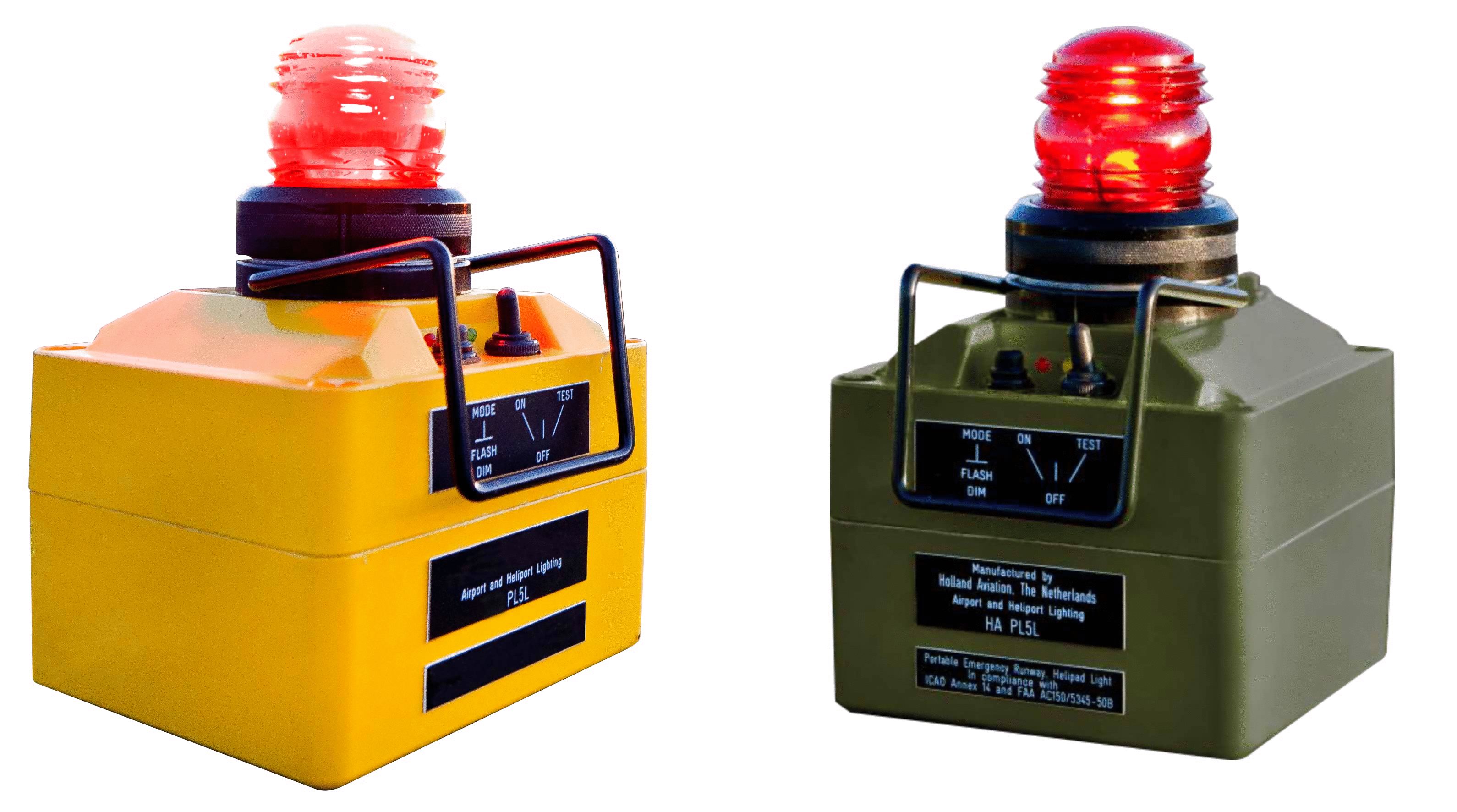 Led hasta 50 cd, portátil helipuertos, amarilla o verde NATO