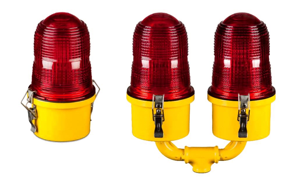 Led rojo o lámpara E-27, hasta 45m de altura, ICAO A-B
