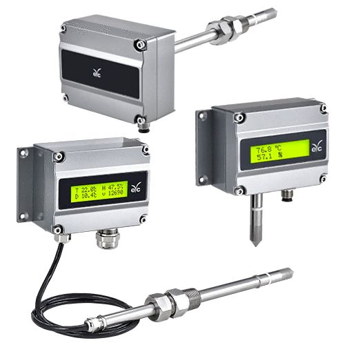 Transmisor % HR + TEMP hasta +200º MODBUS RS-485 / 4-20 mA