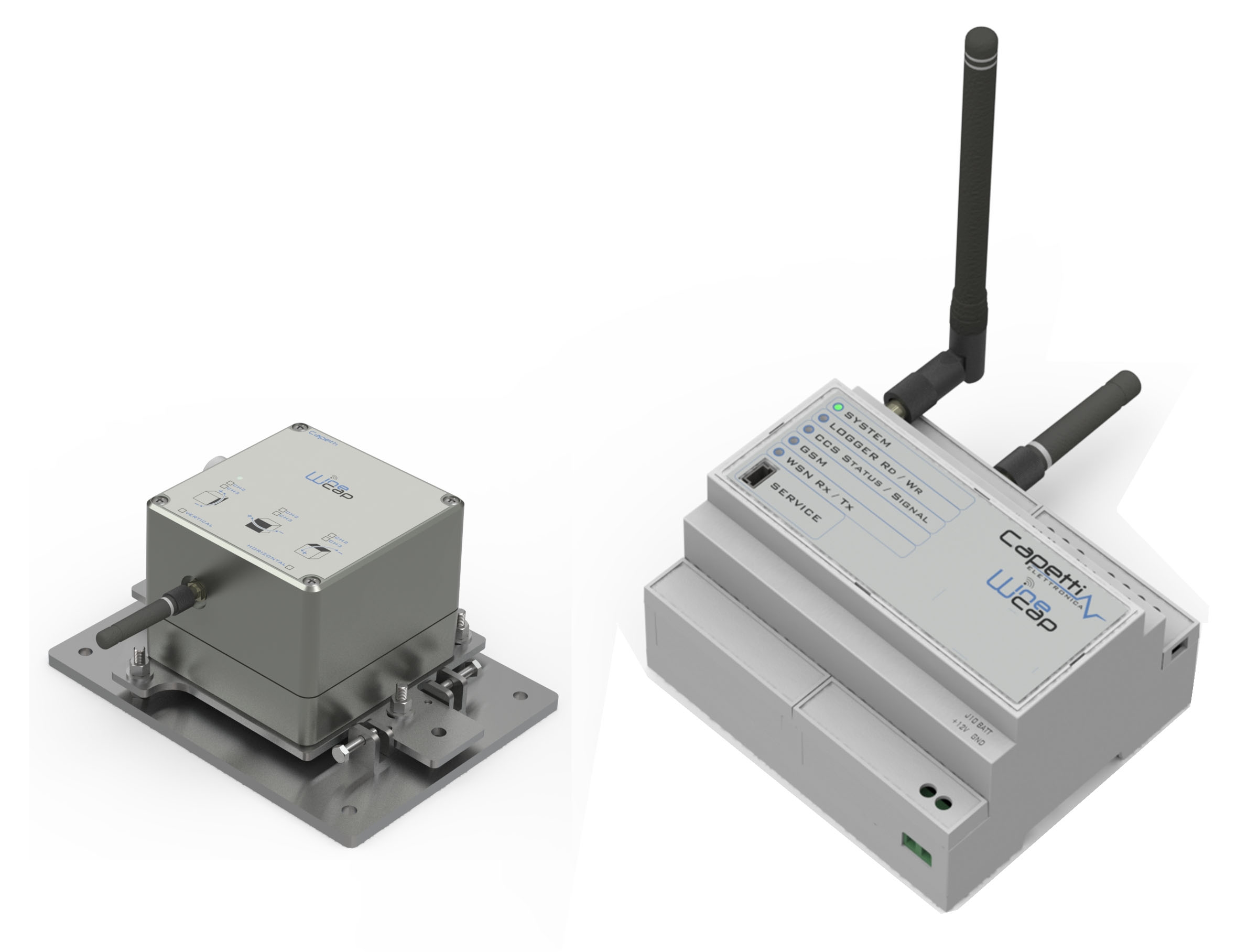 Inclinómetro biaxial LoRa 868Mhz tipo X Y WSD15TIIDR